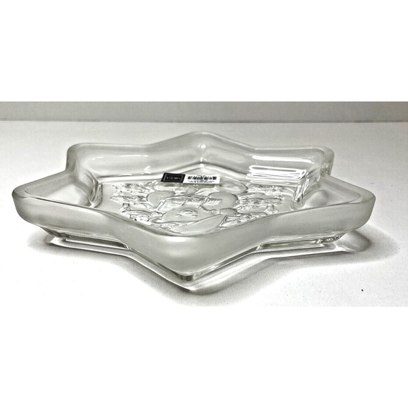 Mikasa Christmas Star Teddy Sweet Glass Serving Platter Holiday Tray 9.25” - Picture 5 of 13